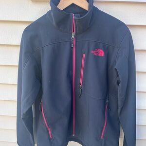 Men’s North Face black with red jacket.